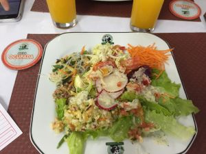 Some of the salad´s options. at Panda Vegan Restaurant in Sao Paulo