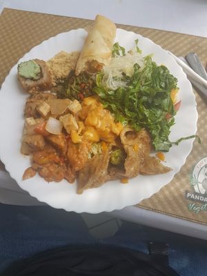 This delicious plate of food was R$24 at Panda Vegan Restaurant in Sao Paulo