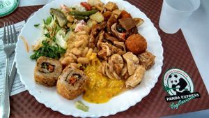 Amazing food at Panda Vegan Restaurant in Sao Paulo