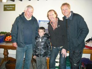 Paul Rankin and Nick Nairn visiting Mourne Manor Organics to select produce to use on their TV show Big Food Trip. at Mourne Manor Organics in Newcastle