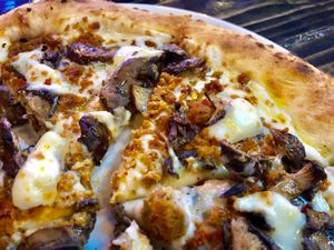 Mushroom pizza  at Pizzeoli in St Louis