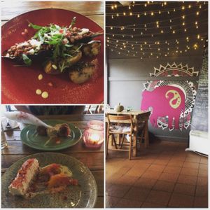 dining at the painted elephant  at Painted Elephant in Newcastle Upon Tyne