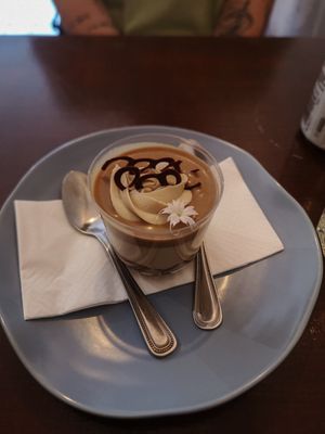 Vegan chocolate-coffee mousse at Coca Sova in Dublin