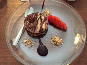 salted caramel chocolate cake  at Coca Sova in Dublin