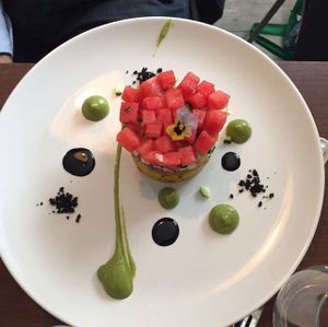 watermelon carpaccio  at Coca Sova in Dublin