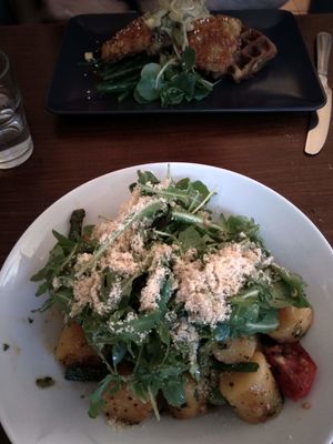 gnocchi and the waffle main weren't good imo at Coca Sova in Dublin