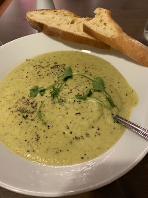 Courgette Soup  at Coca Sova in Dublin