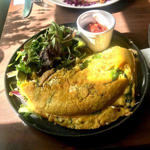 Chickpeas omelette  at Coca Sova in Dublin