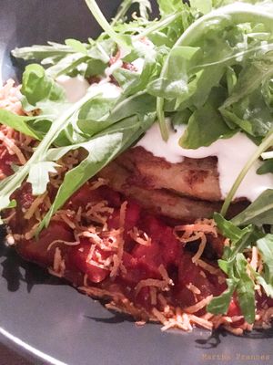 Cauliflower and potato pancakes  at Coca Sova in Dublin