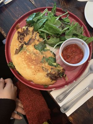 Chickpea omelette  at Coca Sova in Dublin