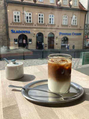 Comfortable seating and good tasting coffee!  at Mamacoffee in Prague
