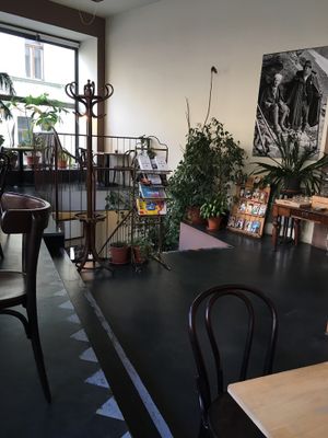 upstairs  at Mamacoffee in Prague