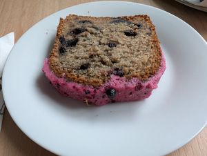 Blueberry bread at Mamacoffee in Prague