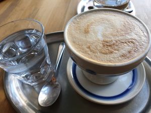 soya latte at Mamacoffee in Prague