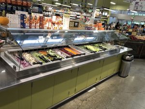 Organic salad bar with lots of options  at New Frontiers Natural Marketplace in Solvang