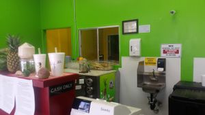 inside at Dr. Jolly Sugarcane Juice in Rosemead