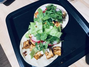 Tofu tacos!  at The Purple Carrot in Needham Heights