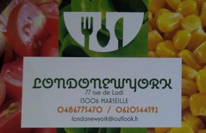 Business card at Londonewyork in Marseille