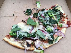 When you’re too hungry to shoot the whole pizza!  :) at Pizza Letna in Prague