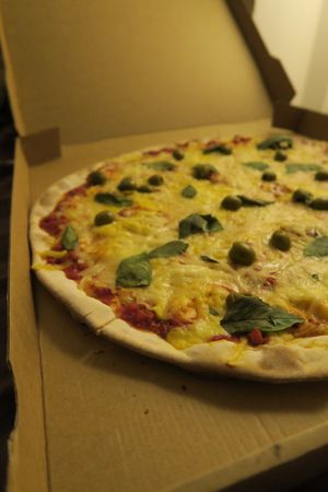 pizza vegana at Pizza Letna in Prague