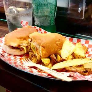 Vegan meatballs sandwich w/ potato wedges @ Bolero Meatball at Bolero Meatball in Madrid