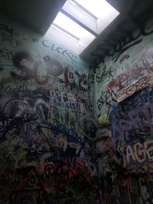 Bathroom view  at Le Voyeur in Olympia