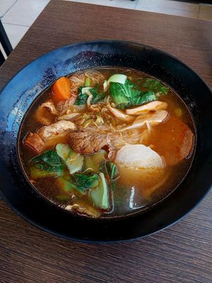 braised noodle soup at Chung Yi Vegetarian in Taichung
