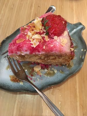 Vegan coconut cake  at Lavinia Good Food - Centrum in Amsterdam