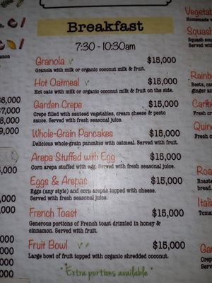 Breakfast (7h30 to 10) at La Sirena EcoHotel - Kitchen in Playa Palomino