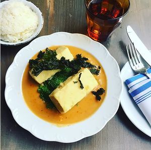 I had the tofu curry and kale and it was fantastic. at NaKorn in Evanston