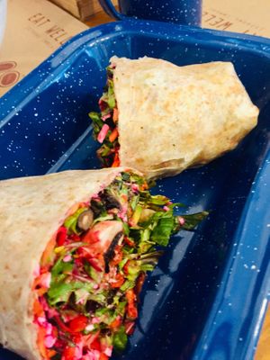 Veggie wrap at La Cuisine in Cozumel