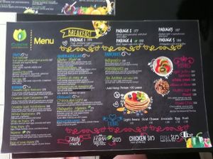 Breakfast menu at La Cuisine in Cozumel