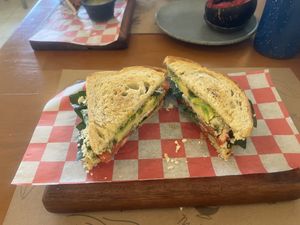 Avocado lover sandwich   at La Cuisine in Cozumel