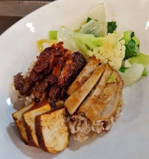 Charsiew Chicken Rice ~ 3/5/22 at Onn Vegetarian 安顺素食 in Central Singapore