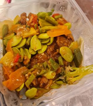 Sambal Petai with Abalone Mushroom ~ 11/01/23 at Onn Vegetarian 安顺素食 in Central Singapore