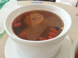 Winter melon double boiled soup at Onn Vegetarian 安顺素食 in Central Singapore
