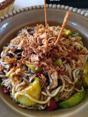 Chinese noodles (ask for no fish sauce) at BAGUETTO MASSIRA in Marrakech