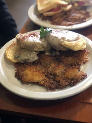 Biscuits and gravy  at New Moon Cooperative Cafe in Olympia