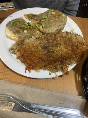 vegan biscuits and gravy half order  at New Moon Cooperative Cafe in Olympia