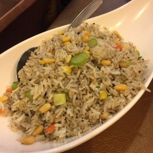 Fried rice with black truffle and pine nuts at Veggie Family 素食一家 in Kowloon