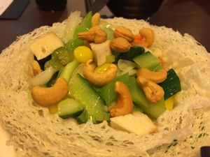 Fried mixed vegetables at Veggie Family 素食一家 in Kowloon