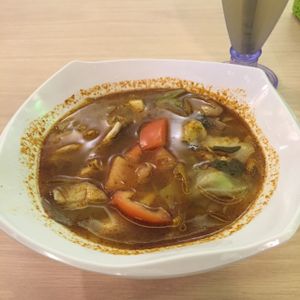 tom yam soup at Clover 8 in East Singapore