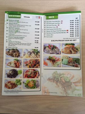 Second page of their menu.  A variety of Italian dishes as well a variety of rice based dishes.  For extra value get a set meal to get the soup / drink of the day for only $2 more. at Clover 8 in East Singapore