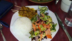 satay skewers at Hearts Choices Thai Vegan Cafe in Calgary