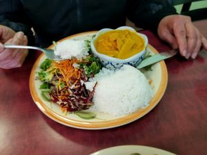 Yellow Curry at Hearts Choices Thai Vegan Cafe in Calgary