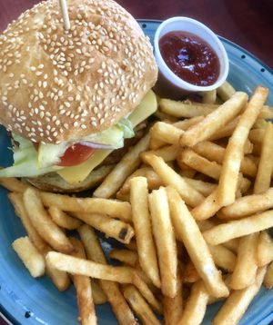 Beyond burger at Hearts Choices Thai Vegan Cafe in Calgary