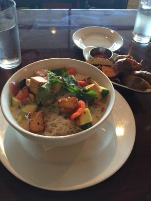 Tofu curry  at Green Fields Organic Bistro in Delray Beach