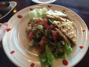 Jerusalem salad at Green Fields Organic Bistro in Delray Beach