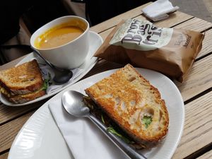 Toasted sandwich at Miriam's Munchies in North West London