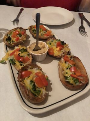 Vegan Skins with Hummus at Red Hook Grill in Columbus